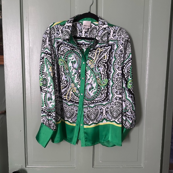 Colorful print blouse size M - Picture 1 of 3